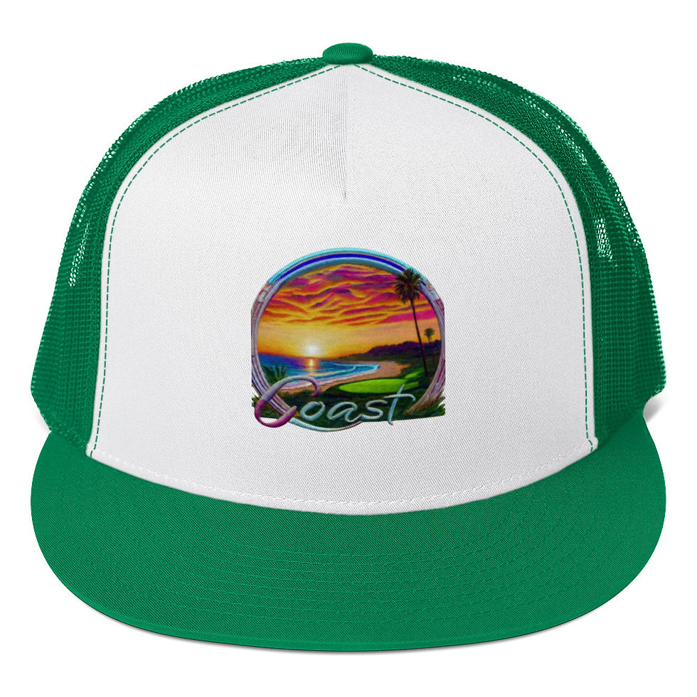 Thumbnail: Green and white Coast sunset cap with 