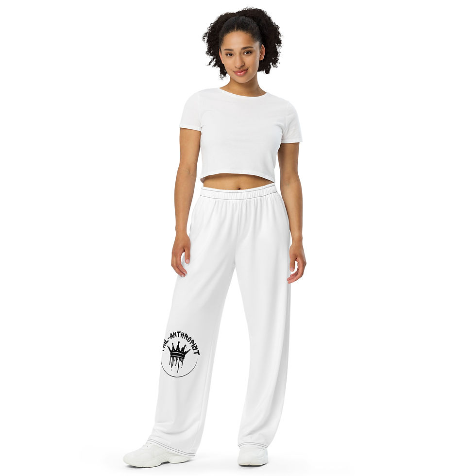 Thumbnail: All-over print unisex wide-leg pants