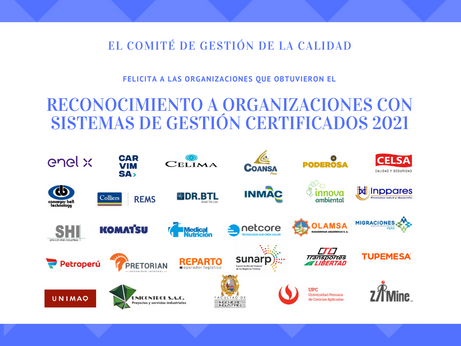 Organizaciones fueron reconocidas por tener vigentes sus Sistemas de Gestión Certificados