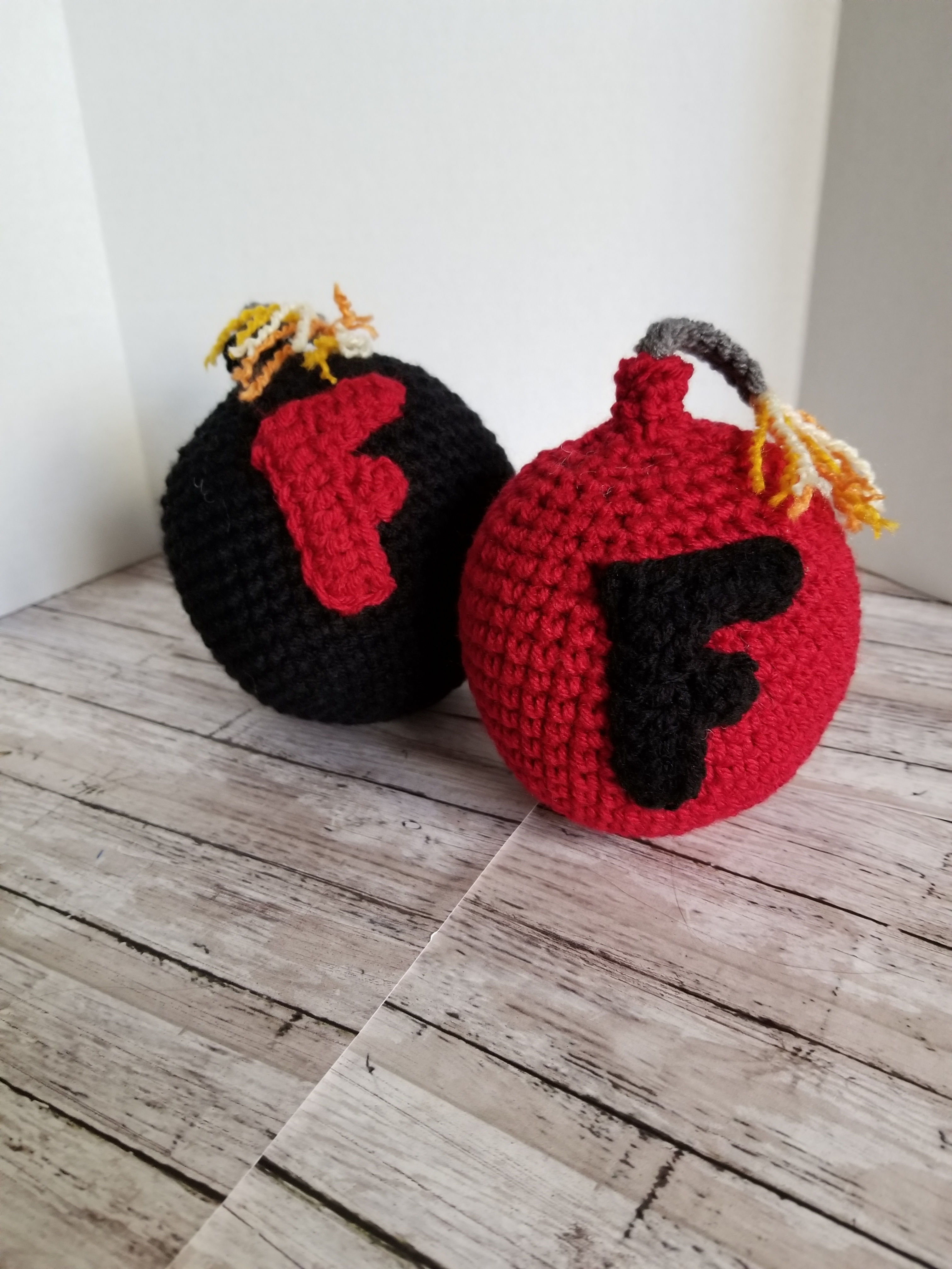 F Bomb - Crochet Desk Accessories, Paperweight, Funny Gift, Eff It