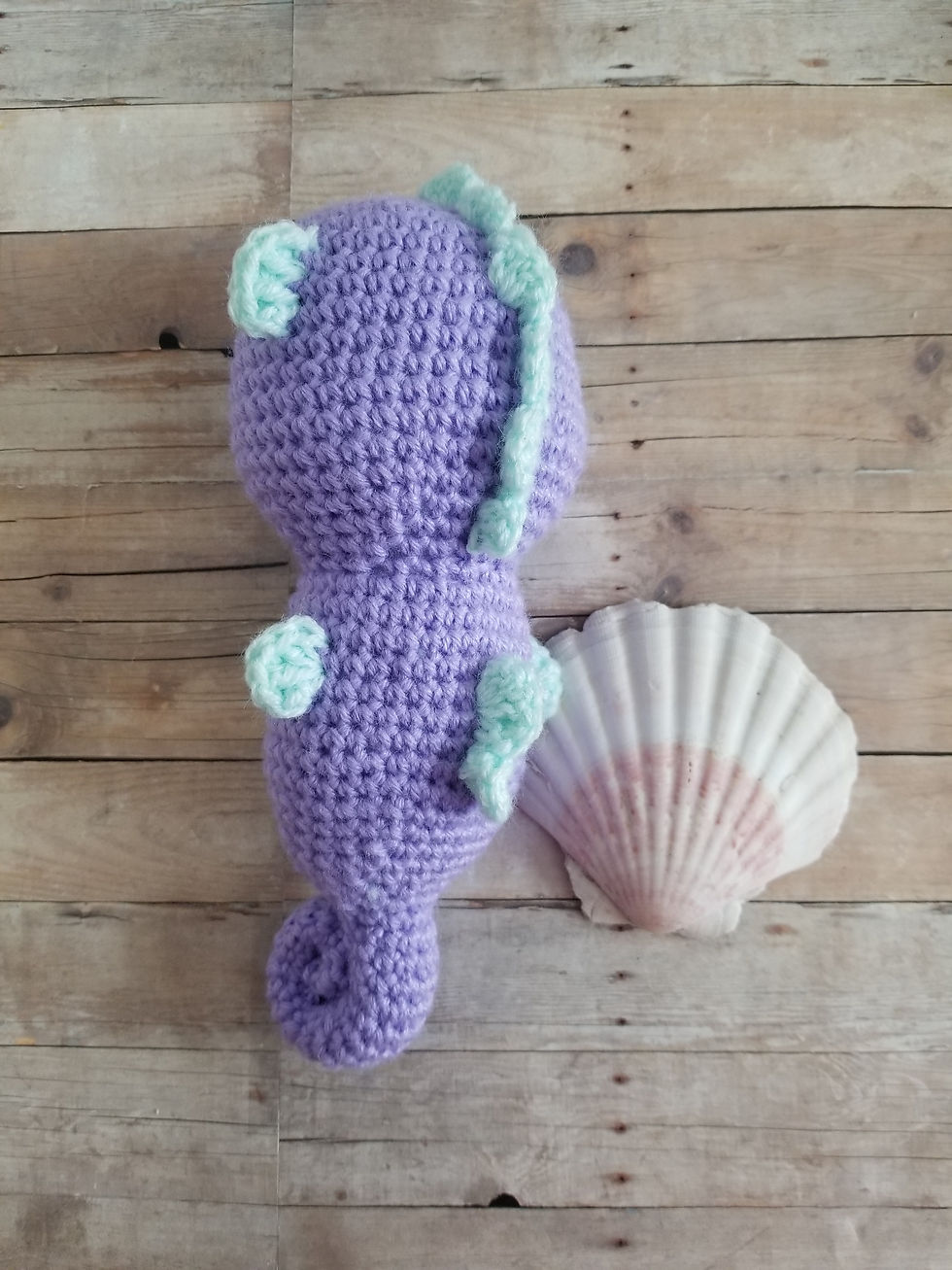 Thumbnail: Sandy Seahorse Crochet Stuffed Animal Amigurumi Toy Plush Ocean Nursery Decor