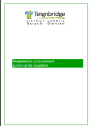 Guidance for suppliers Teignbridge District Council