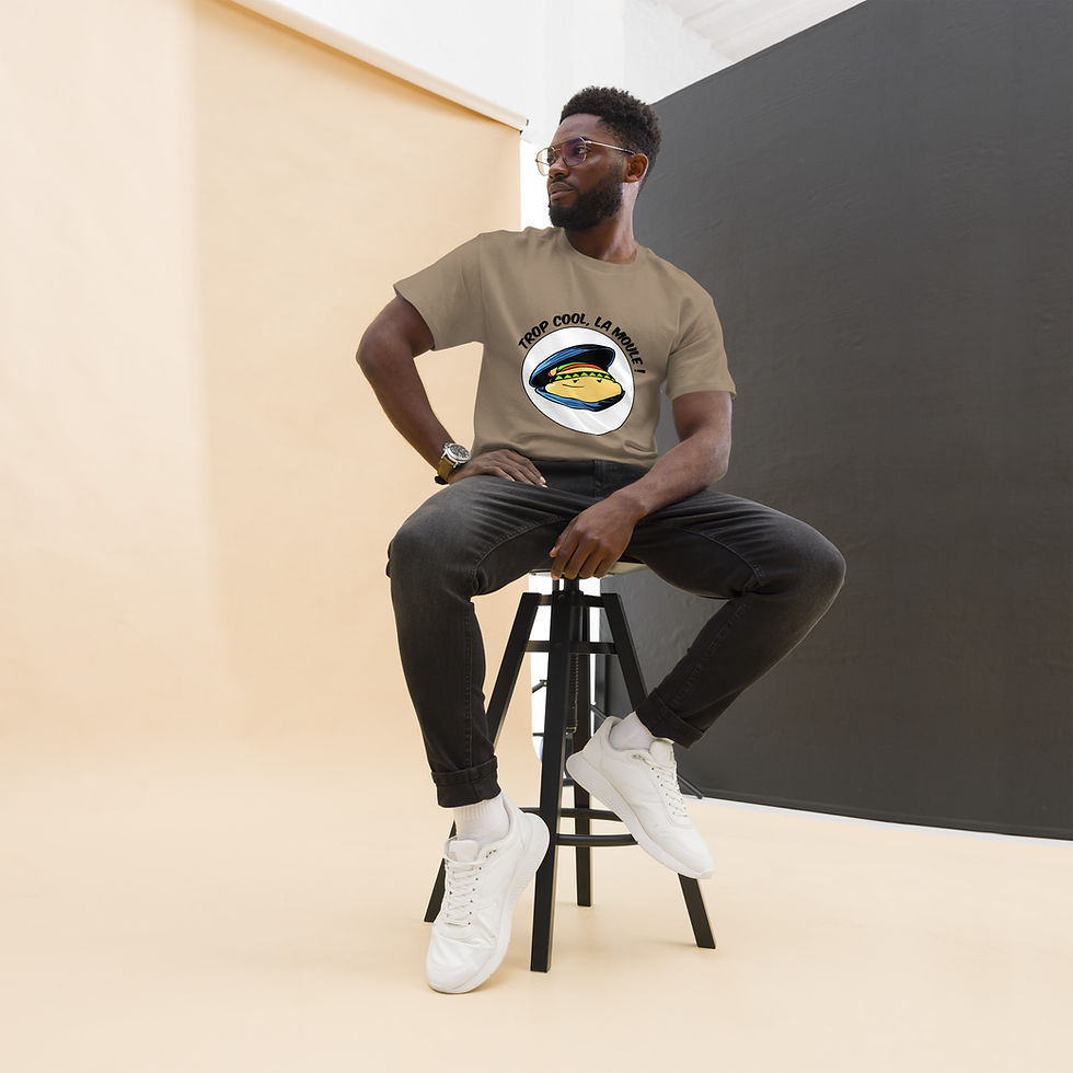 Miniature : Le t shirt moule cool représente une moule trop cool, qui porte bien le bonnet.