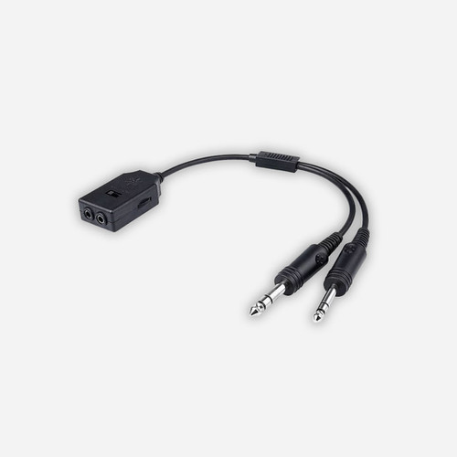 Dual 3.5 mm intercom adapter (for GA, Heli & Airbus) | OSEILLC
