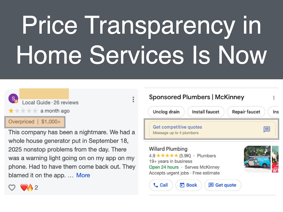The Price Is No Longer Yours to Set: What 11,365 Plumbing Reviews Reveal About the End of Pricing Opacity
