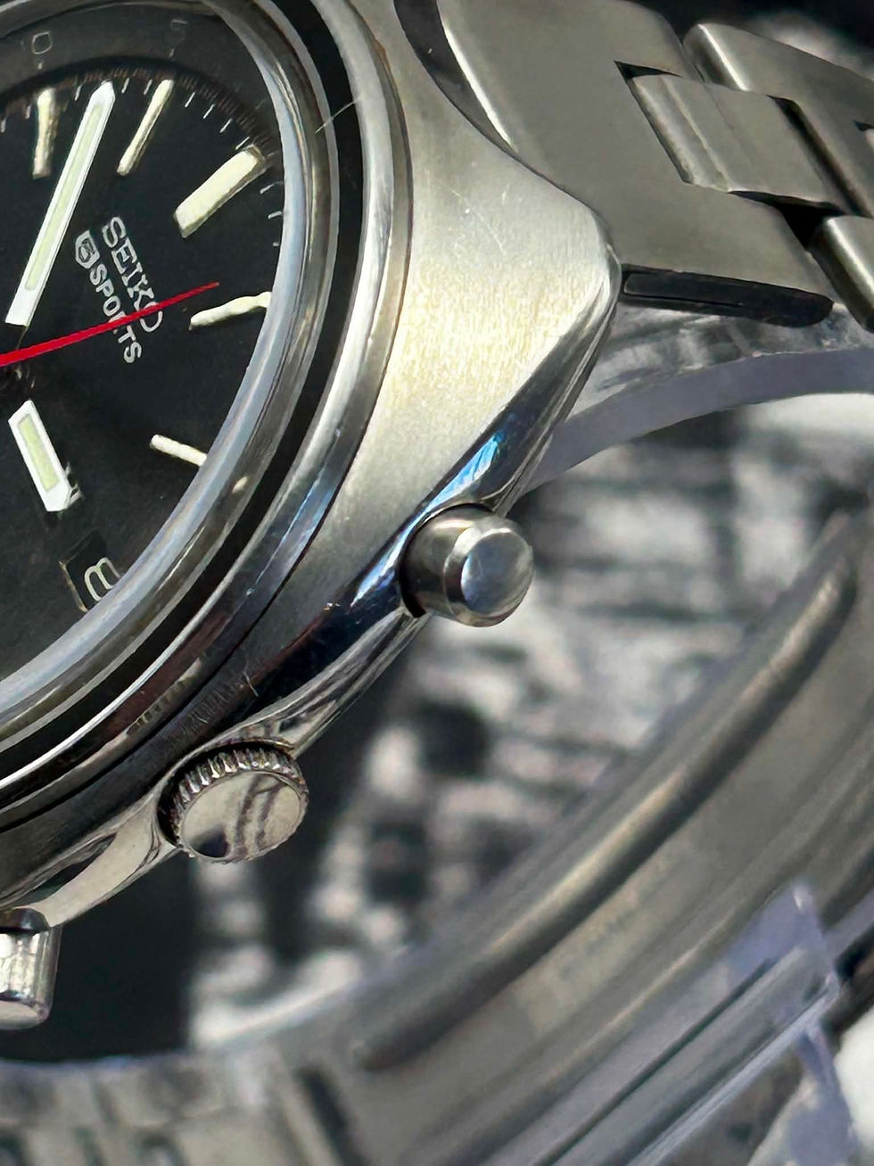 Thumbnail: Vintage 1971 Seiko 6139 7020 5 Sports Speedtimer Chronograph Black Dial
