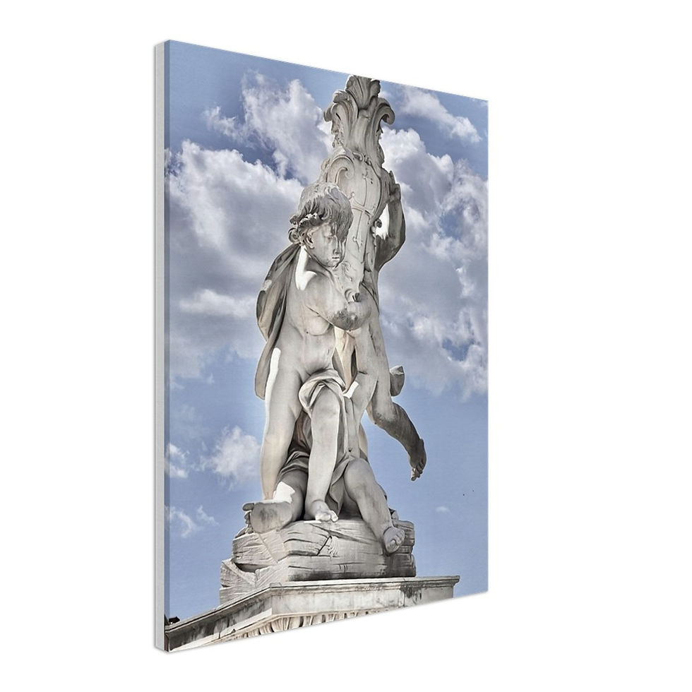 Thumbnail: Cherub statue under a light blue sky Italy