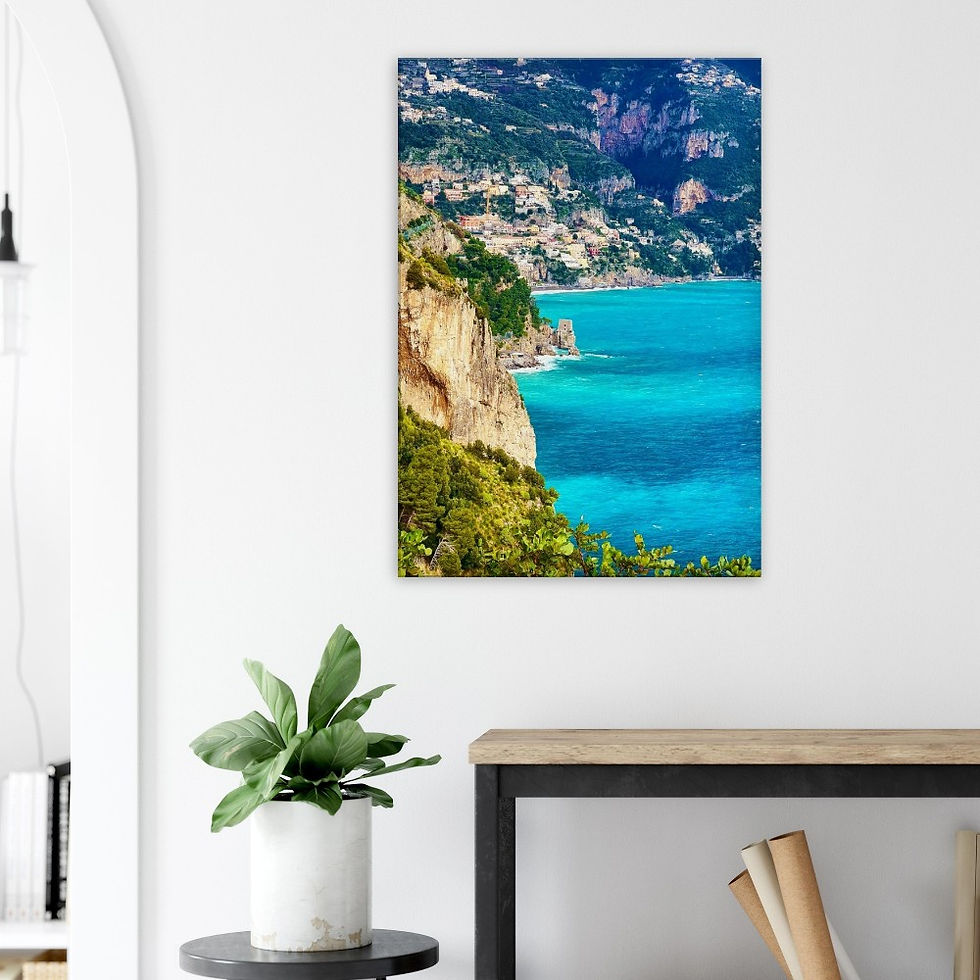 The Cliffs of the Amalfi on Canvas