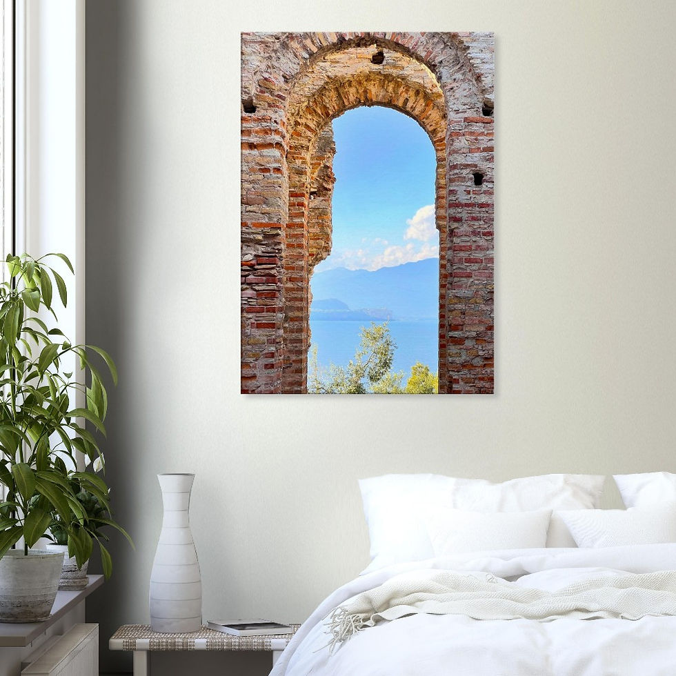 Grotto di Catullo e Museo Archologico di Sirmione, stone and blue sky