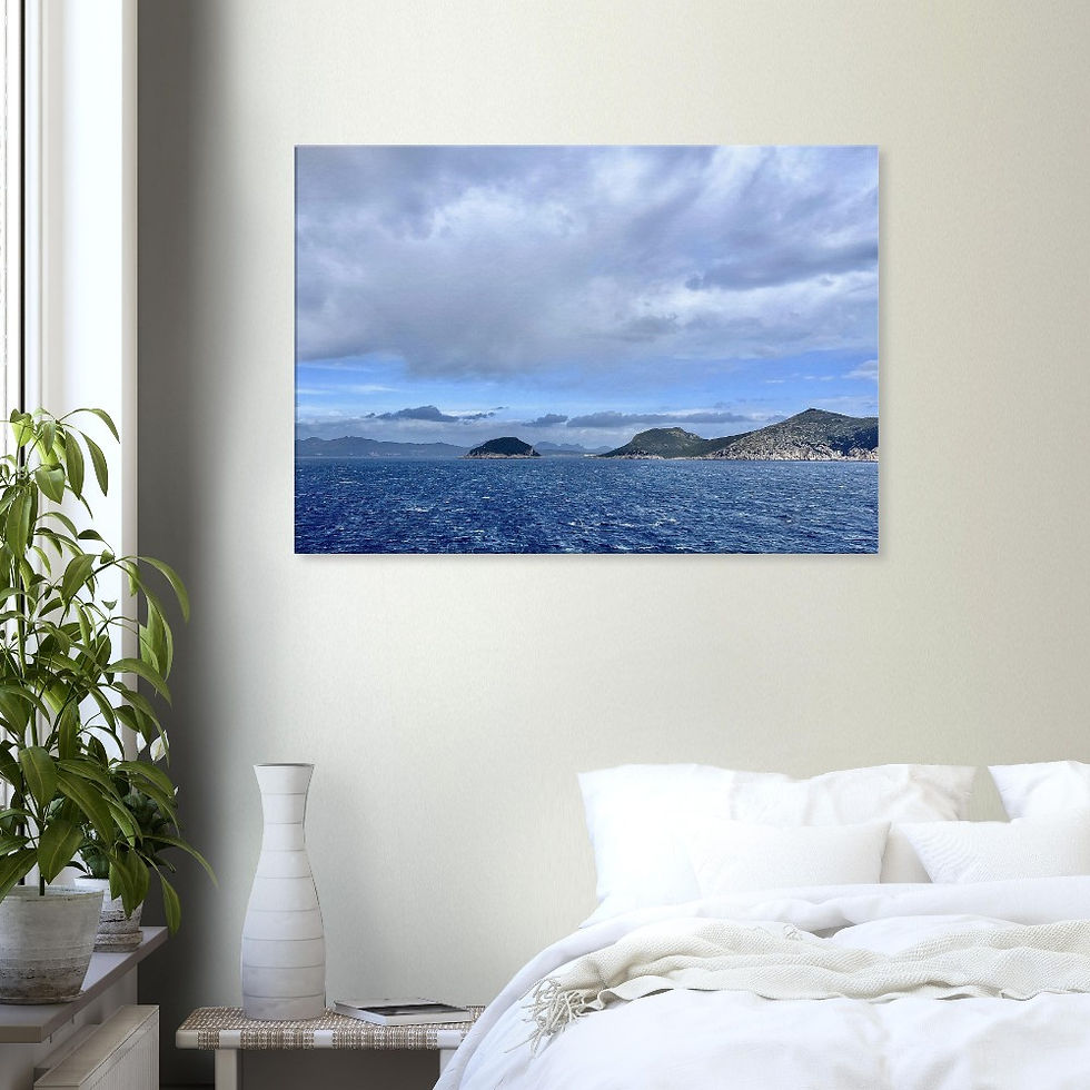 The Sea at Santa Lucia on Canvas