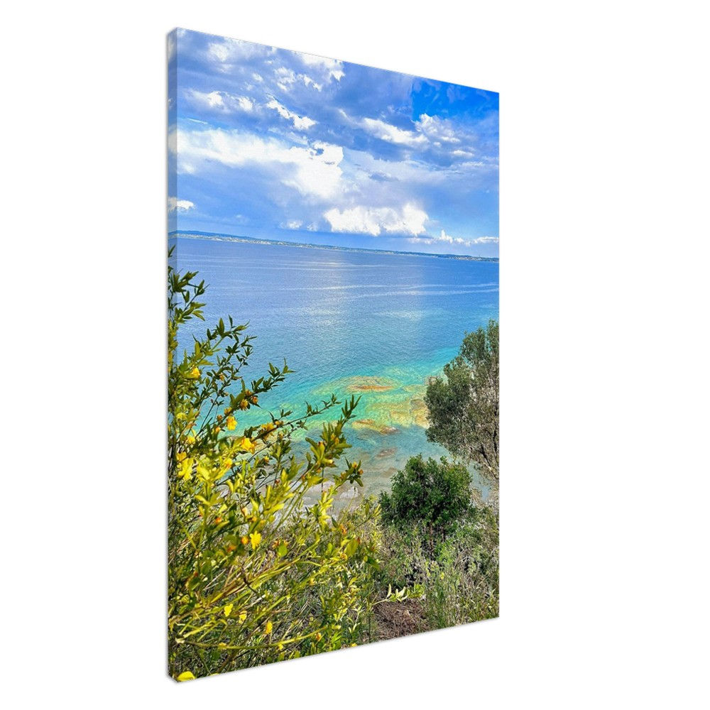 Colors of the sea at Lake Garda on Canvas