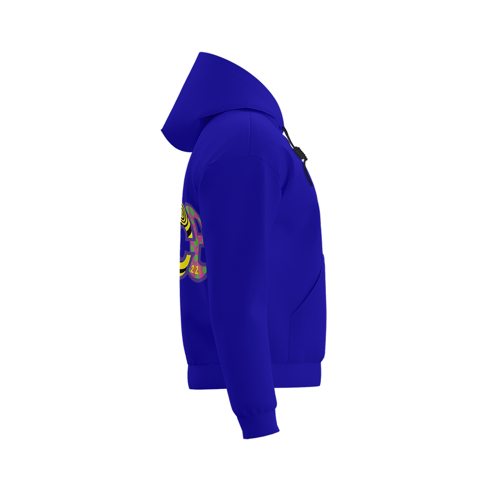 Thumbnail:  PEACE ART Unisex Fleece-Lined Pocket Hoodie Royal Blue