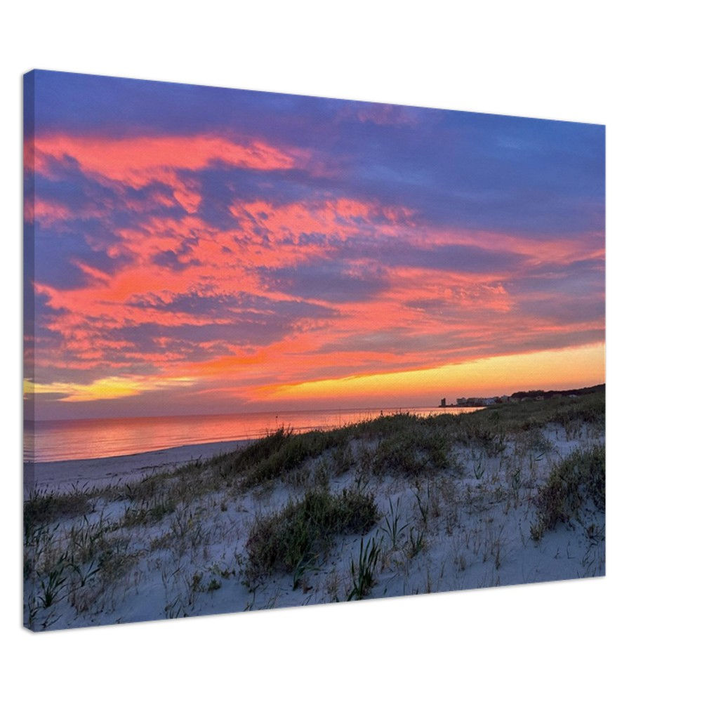 Bold Sunset over Santa Lucia on Canvas