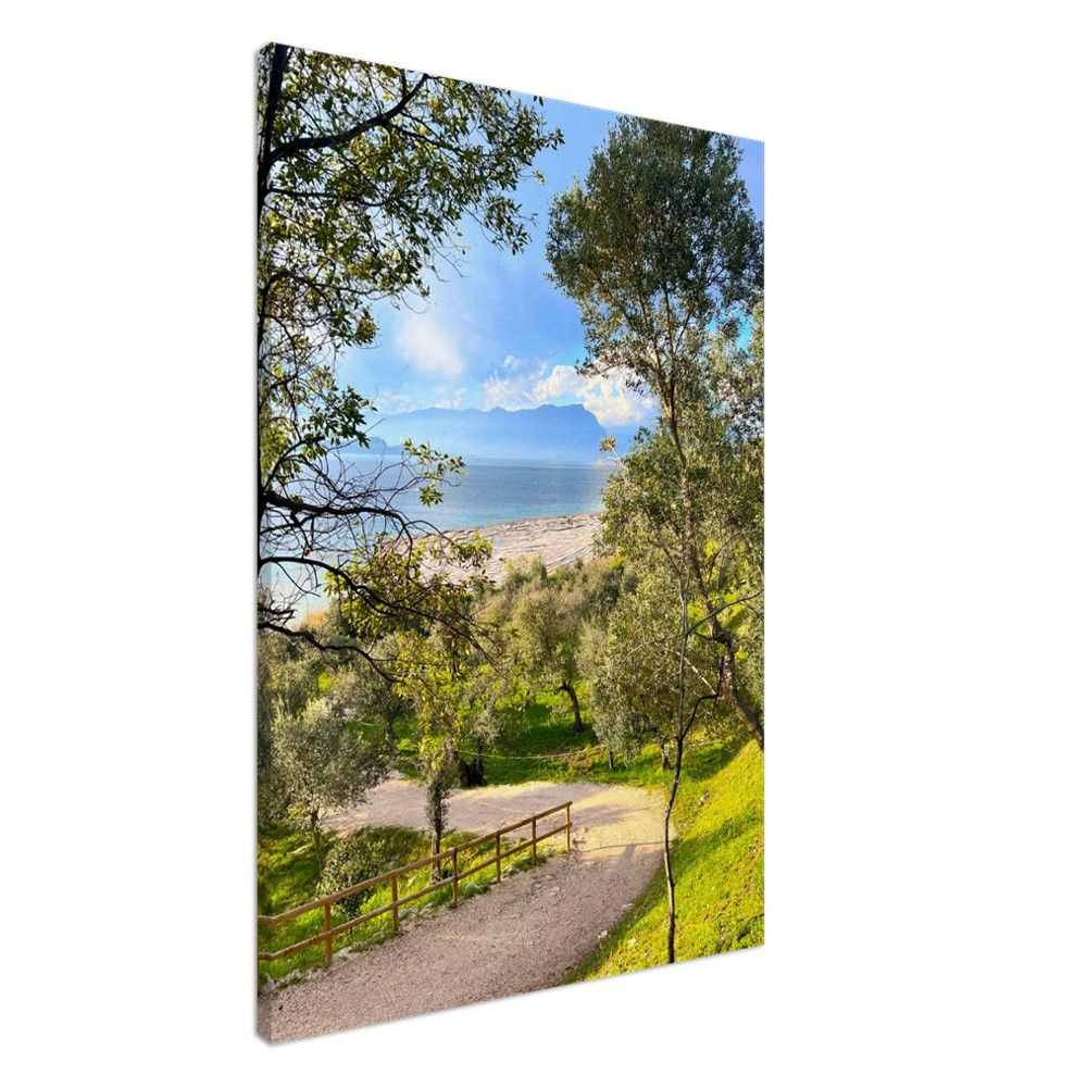 The park at the Grottoes di Catullo on Canvas