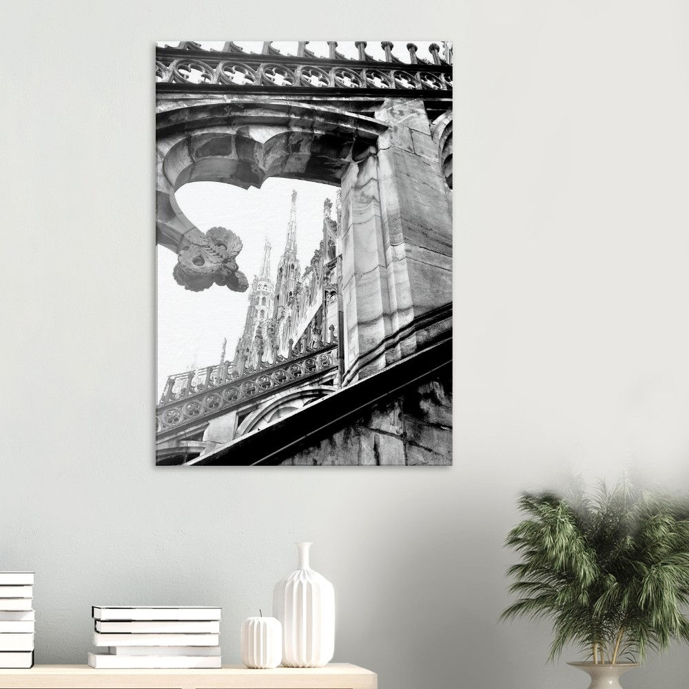 Milano Cathedral in grayscale, Italy
