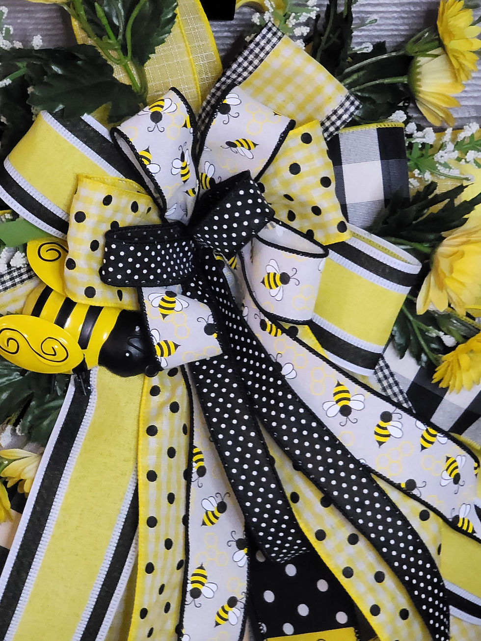 Thumbnail: Yellow Bumble Bee shovel and door hanger