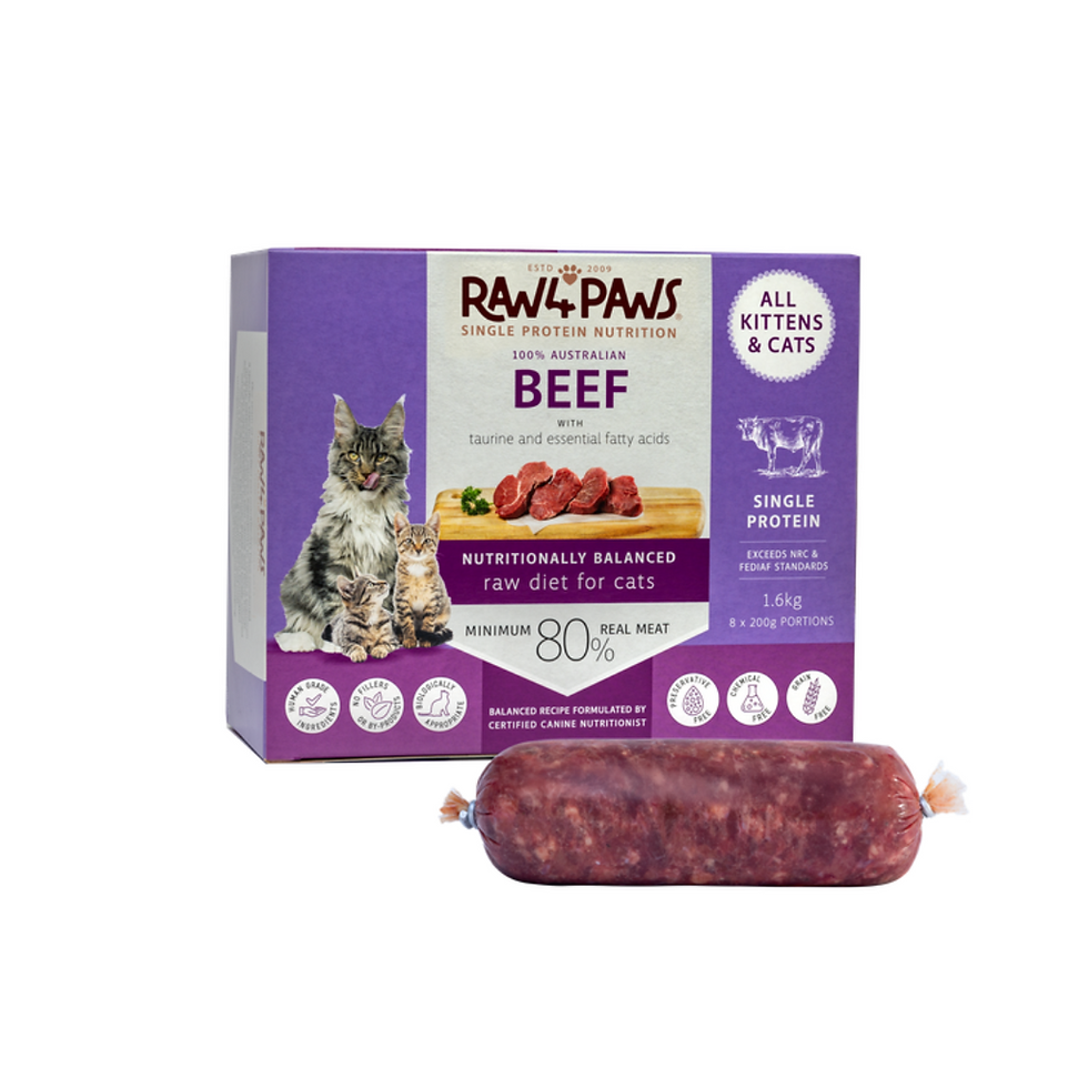 Raw 4 Paws Beef Cat Food