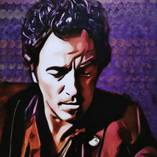 Bruce Springsteen Painting by Lesley Daunt
