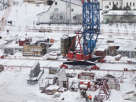 Сухарево: завершено строительство цокольного этажа 1и 2 подъездов
