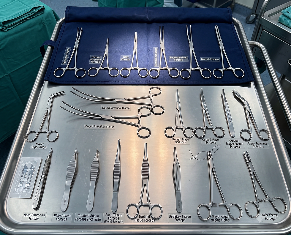 20 common surgical instruments