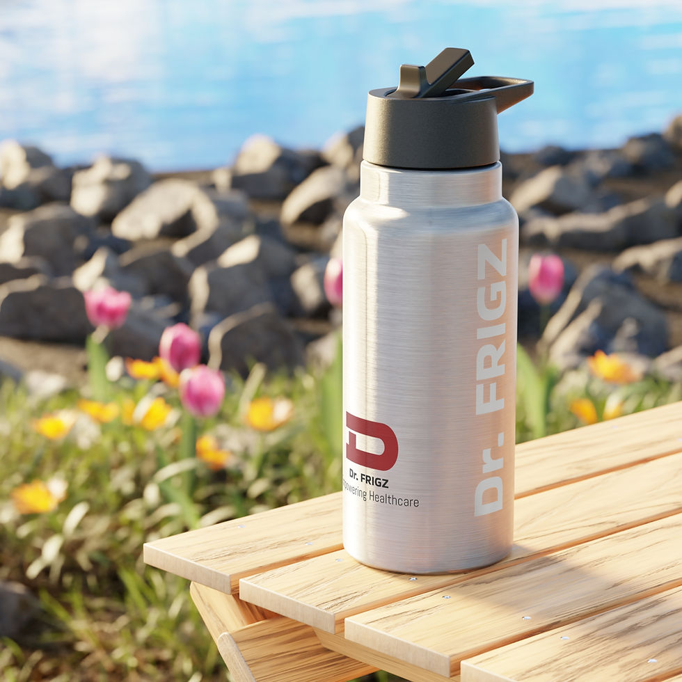Thumbnail: Dr. Frigz Logo Stainless Steel Tumbler | 32oz Water Bottle