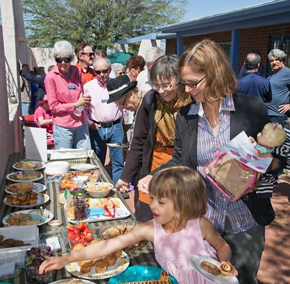 People enjoying treats