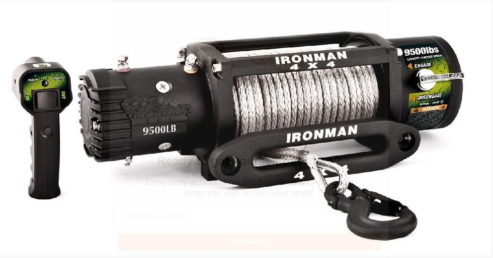 Monster Winch 9500lb - 12V (Con cuerda sintética)