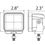 Miniatura: Kit de luces LED cúbicas de 3,2" y 40 W, haz abierto - transparente
