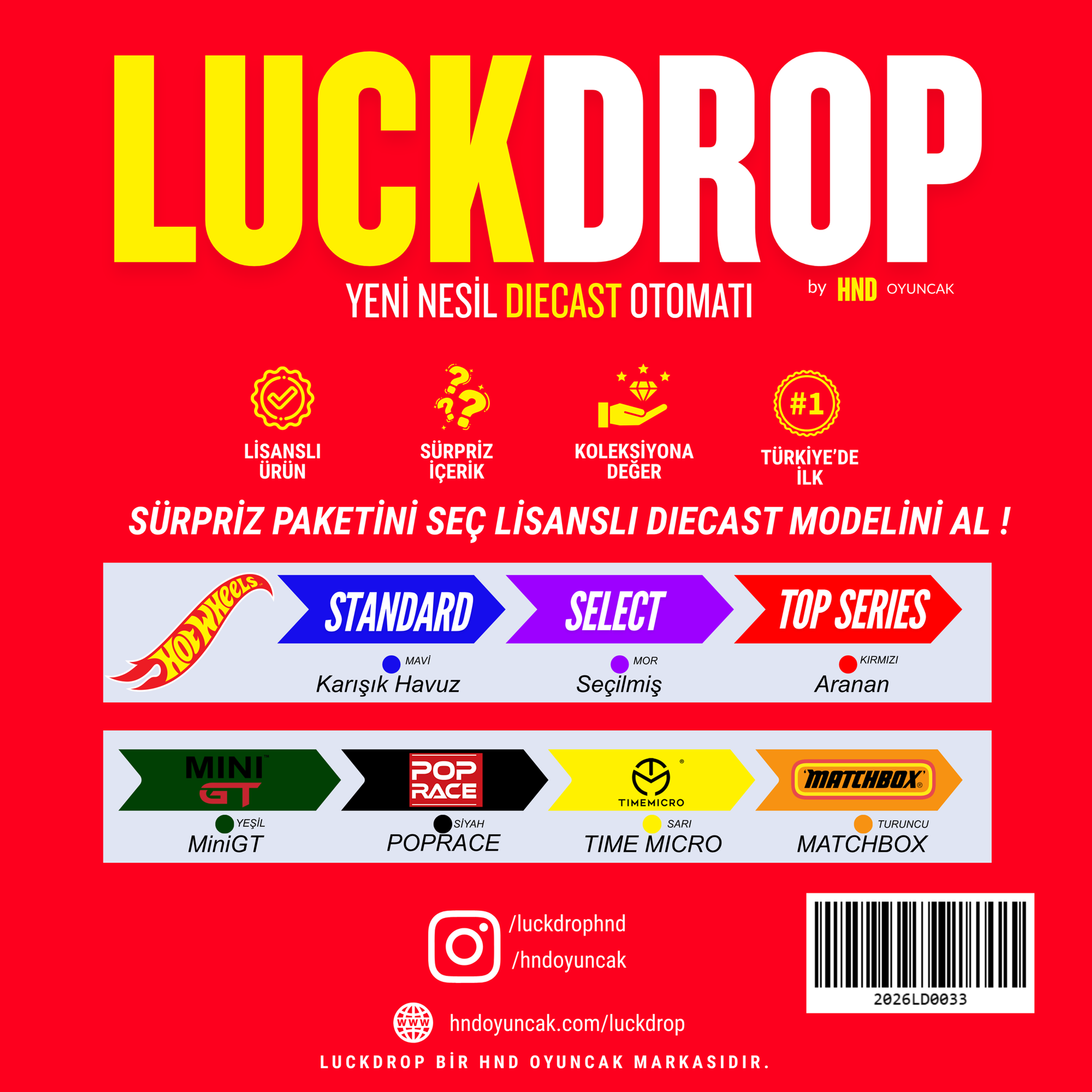 LUCKDROP KIRMIZI SÜRPRİZ PAKET (TOP SERIES)