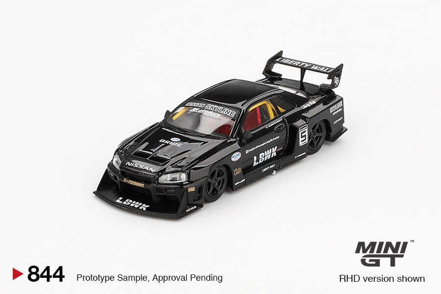 Mini GT 1/64 844 Nissan LB-ER34 Super Silhouette SKYLINE Black