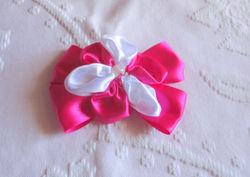 Laços com Flor Rosa