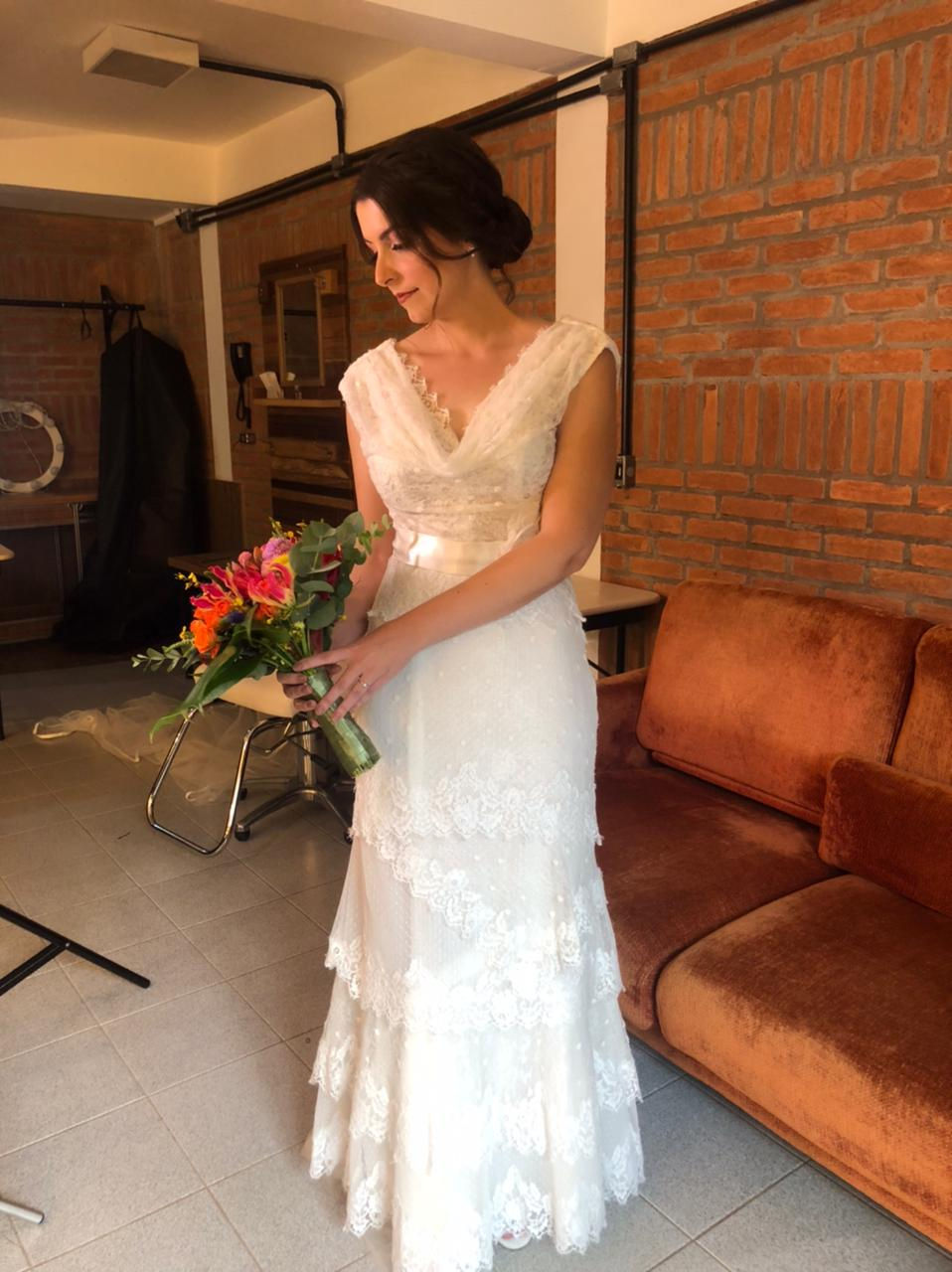 Miniatura: Vestido de noiva Cymbeline em renda francesa