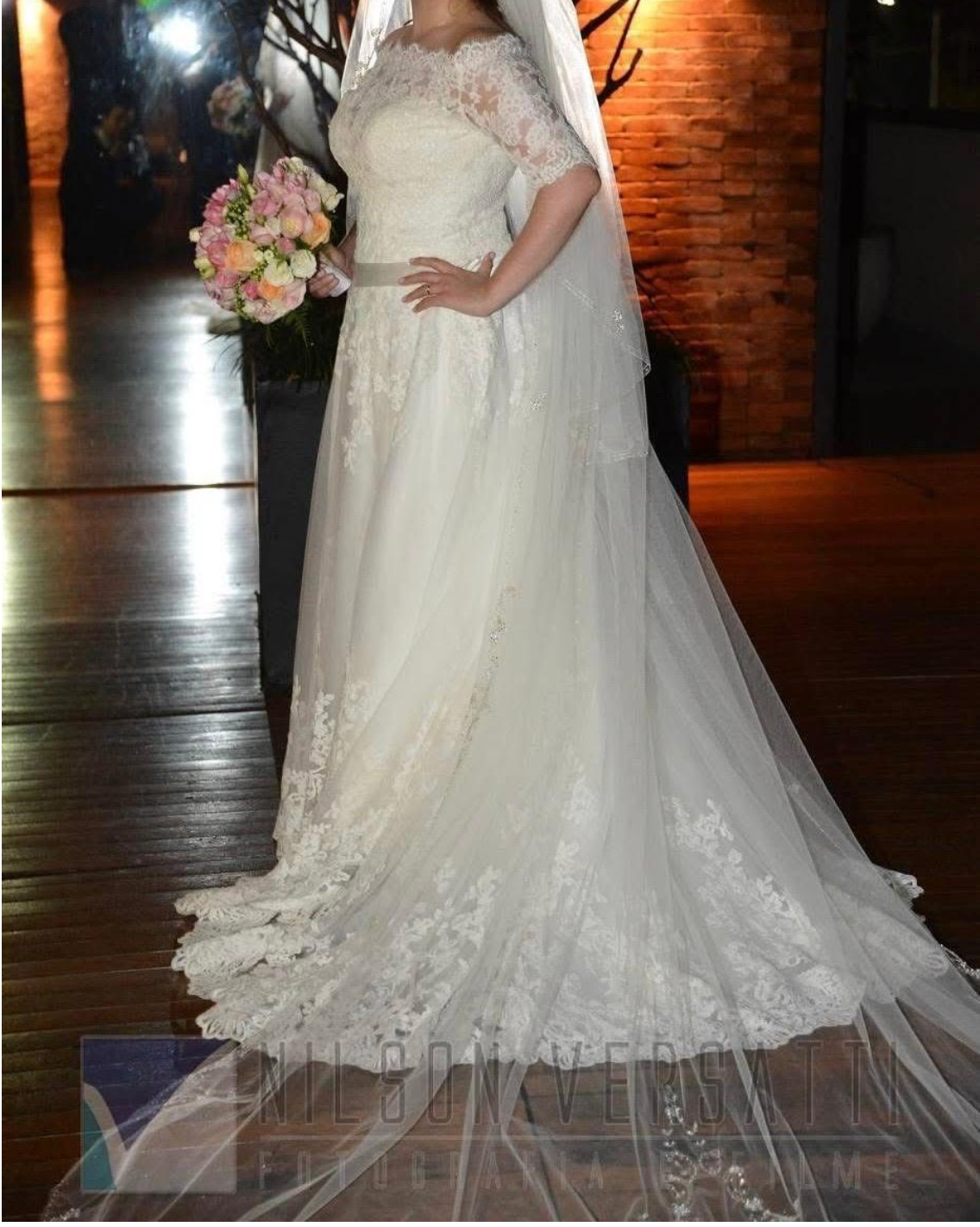 Vestido de noiva classico 2 em 1 Coral Gables