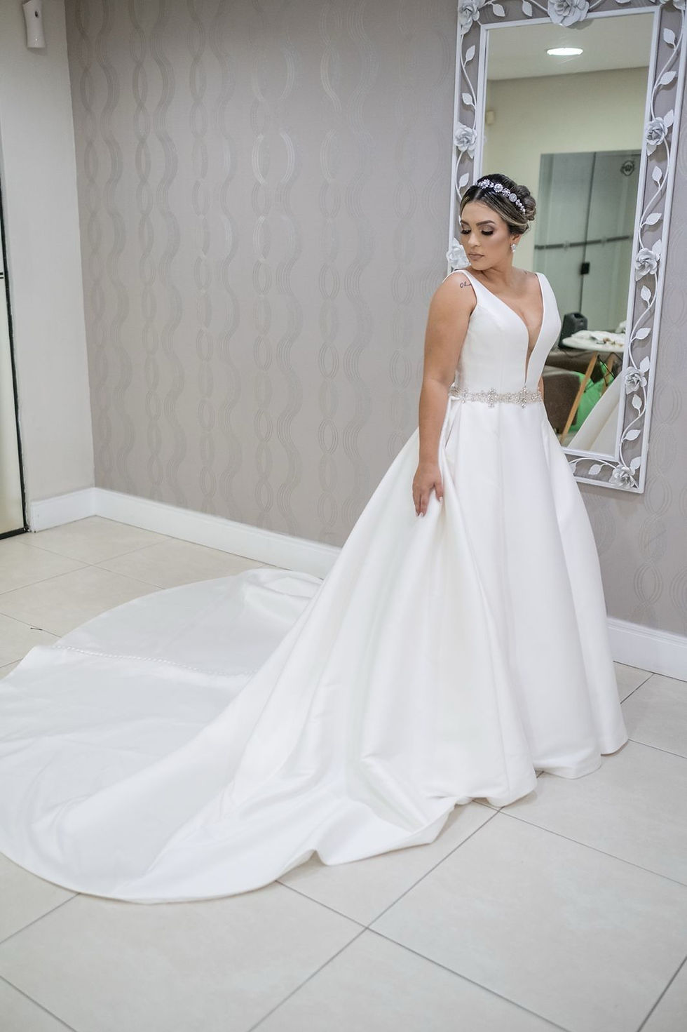Miniatura: Vestido de noiva Pronovias modelo Malena