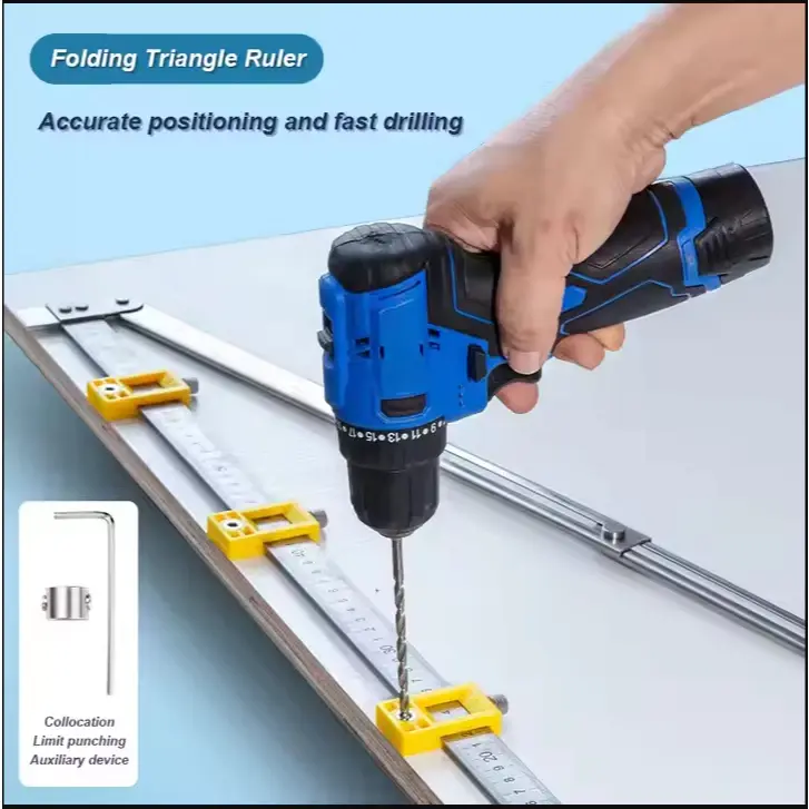 Thumbnail: 2 in1 Locator Ruler Positioning Ruler Sliding Locator Measuring Ruler