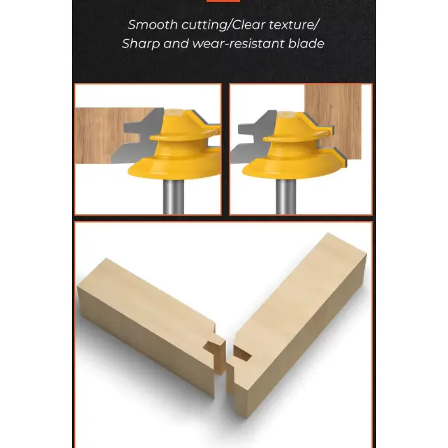 Thumbnail: 45 Degree Tenon Knife Durable Splicing Woodworking Milling Cutter