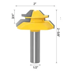 Thumbnail: 45 Degree Tenon Knife Durable Splicing Woodworking Milling Cutter