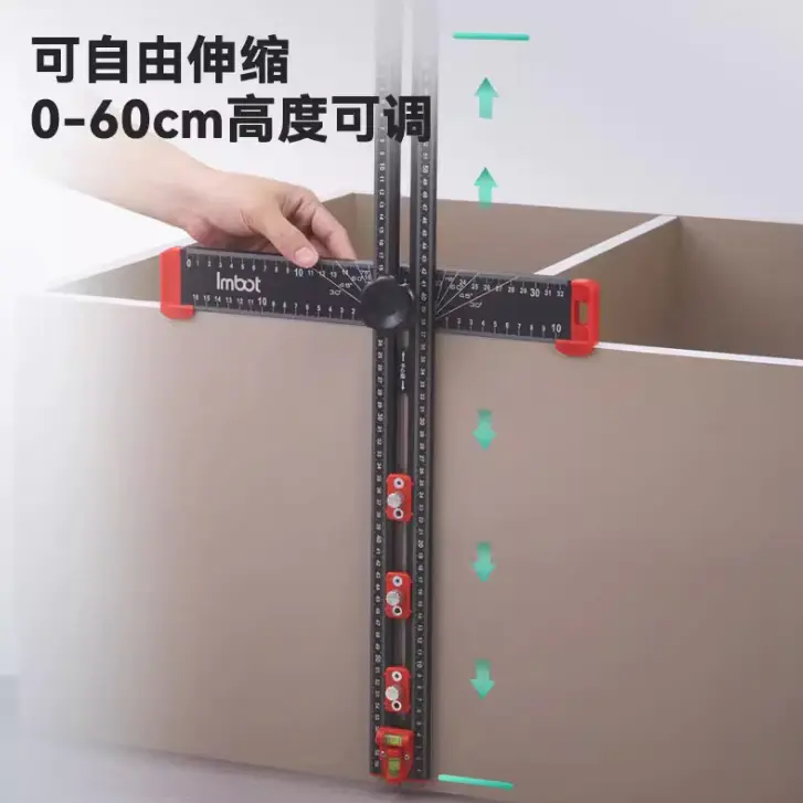 Thumbnail: Two-In-One Positioning Square Measuring Ruler/ Positioning Right Angle Ruler