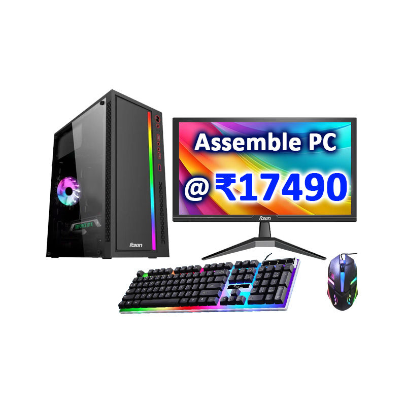 Assemble Desktop PC - Core i3-6th, 8GB RAM, 256GB SSD, 20.5"LED, Keyboard+ Mouse