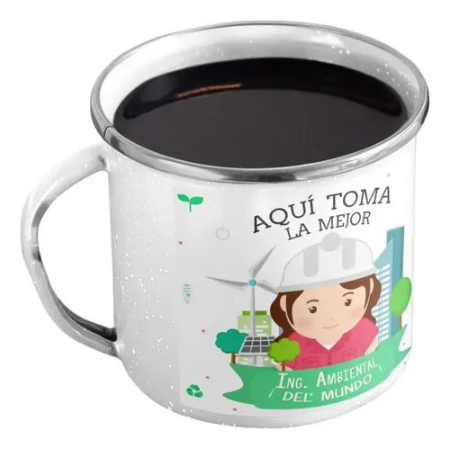 Taza Enlozada Ing. Ambiental - Sostenibilidad Y Sorbos