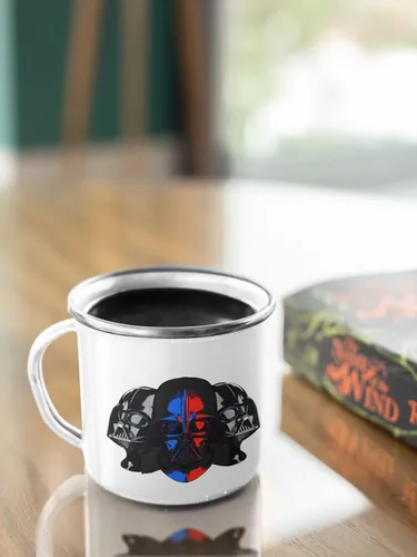 Taza Enlozada Darth Vader - Poder Del Lado Oscuro Blanco Regalo Darth Vader