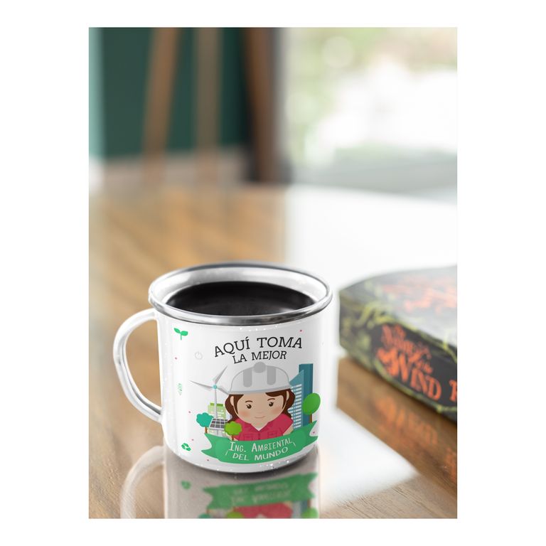 Taza Enlozada Ing. Ambiental - Sostenibilidad y Sorbos M