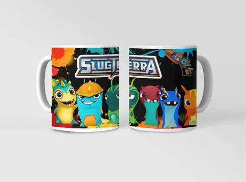Taza Slugterra - Descubre Slugs Al Calentar Bajoterra Blanco