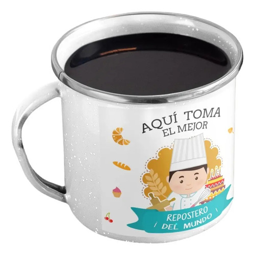 Taza Enlozada Creatividad Y Café - Día De Repostero Blanco Profesión Regalo Día