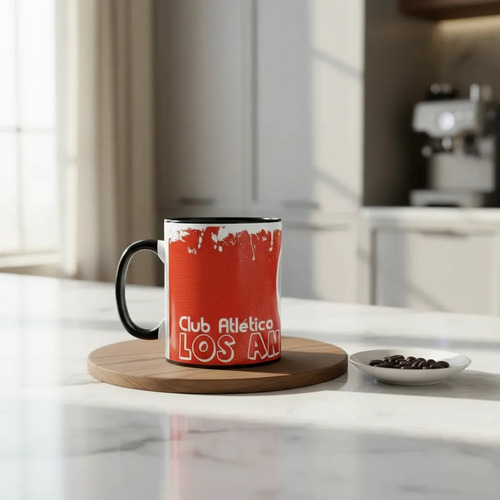 Taza Equipo De Fútbol Argentino Los Andes Alma Milrayitas Negro Fútbol