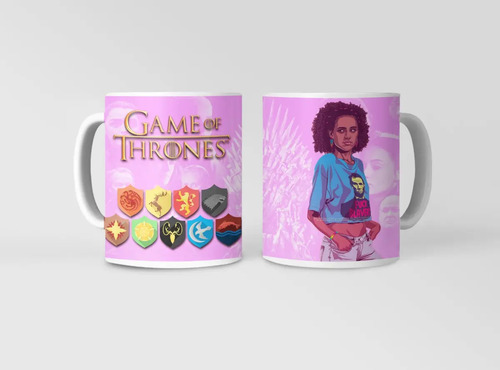 Taza Juego De Tronos - Tronos Con Missandei Blanco