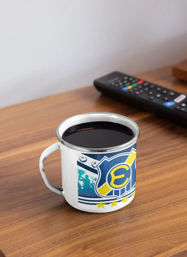 Taza Lechero Enlozado Everton De Viña Del Mar Fútbol Chileno Blanco Regalo