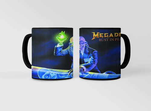 Taza Mágica De Megadeth- Bandas De Rock Negro Megadeth
