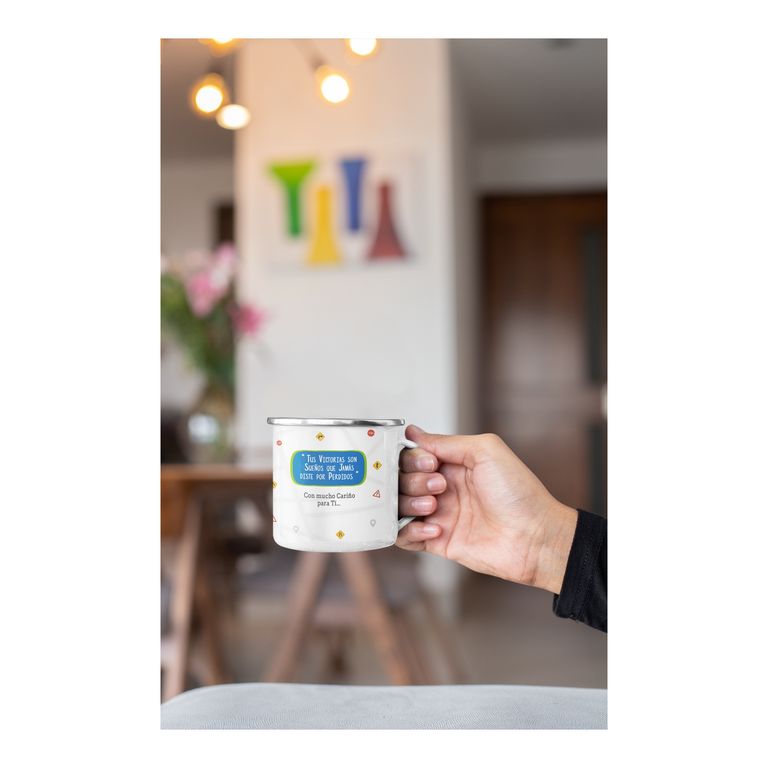 Taza Enlozada Volante y Vainilla - Día de Conductor