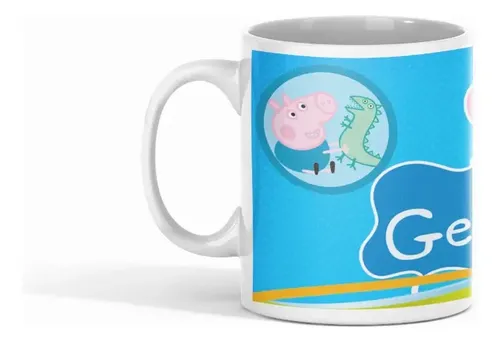 Taza George Pig - Aventuras Charcos Lodosos Blanco